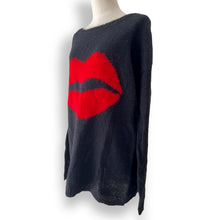 Load image into Gallery viewer, Super Cute Preloved Mohair Jersey with Red Lips
