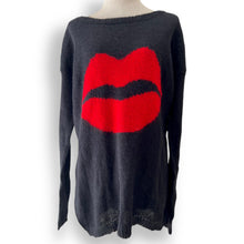 Load image into Gallery viewer, Super Cute Preloved Mohair Jersey with Red Lips
