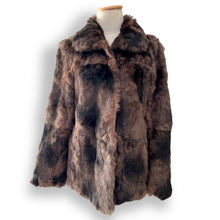 Load image into Gallery viewer, Vintage Chocolate + Black Sheared Fur Jacket
