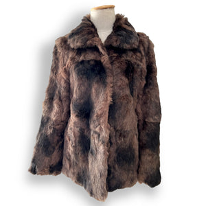Vintage Chocolate + Black Sheared Fur Jacket