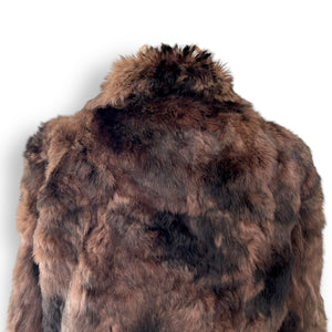 Vintage Chocolate + Black Sheared Fur Jacket