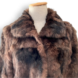 Vintage Chocolate + Black Sheared Fur Jacket