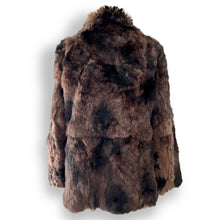 Load image into Gallery viewer, Vintage Chocolate + Black Sheared Fur Jacket
