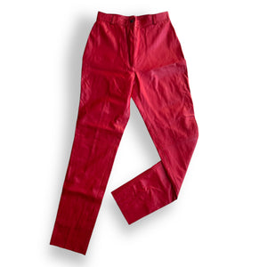 Vintage Cherry Red Leather Pants