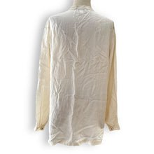 Load image into Gallery viewer, Vintage Dennise Silk Cream Sheer Blouse
