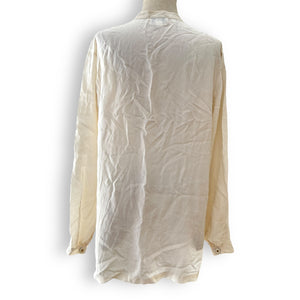 Vintage Dennise Silk Cream Sheer Blouse