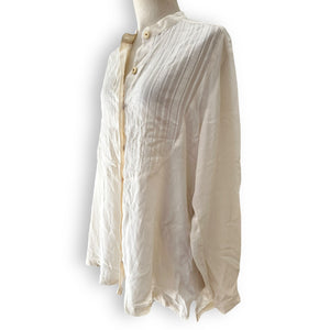 Vintage Dennise Silk Cream Sheer Blouse