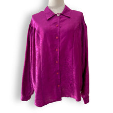 Load image into Gallery viewer, Vintage Silky Magenta Blouse
