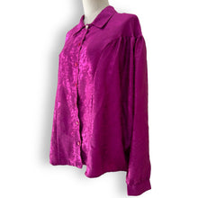 Load image into Gallery viewer, Vintage Silky Magenta Blouse
