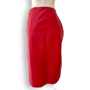 Vintage Cherry Red Leather skirt