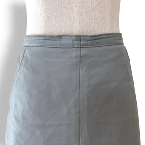 Vintage Grey Leather Skirt