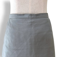 Load image into Gallery viewer, Vintage Grey Leather Knee Length Skirt
