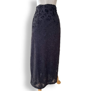 Vintage DKNY Burnout Velvet Skirt