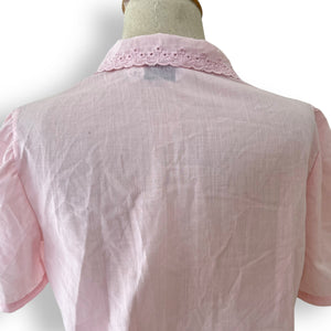 Vintage Anglaise Pink Cotton Blouse