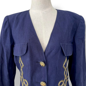 Vintage Emanuel Ungaro Navy Suit Set