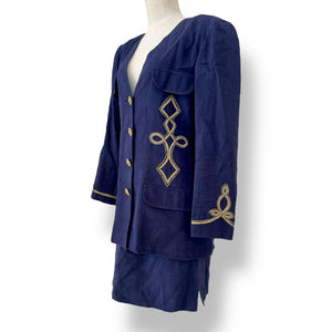 Vintage Emanuel Ungaro Navy Suit Set