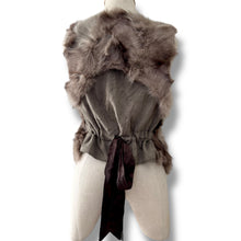 Load image into Gallery viewer, Vintage Rabbit Fur Gilet with Knit Back
