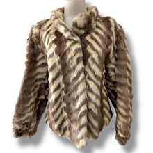 Load image into Gallery viewer, Vintage Striped Fur Jacket
