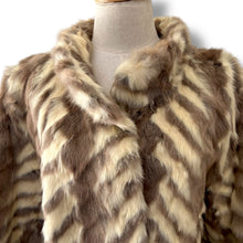 Load image into Gallery viewer, Vintage Striped Fur Jacket
