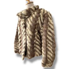 Load image into Gallery viewer, Vintage Striped Fur Jacket
