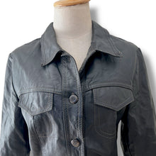 Load image into Gallery viewer, Vintage Cropped Leather Jacket

