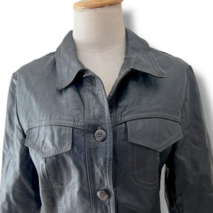 Vintage Cropped Leather Jacket