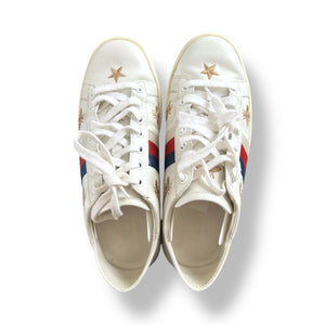 Gucci Ace Embroidered Bee & Star Sneakers – Size 38