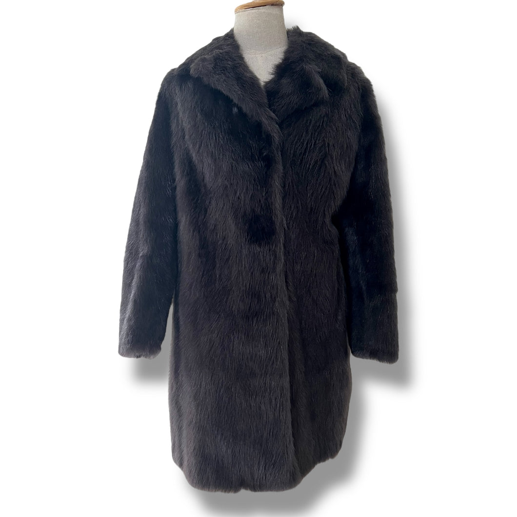 Vintage Charcoal Fur Coat