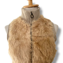 Load image into Gallery viewer, Vintage Beige Rabbit Fur and Knit Vest
