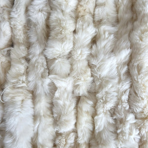 Vintage White Rabbit Fur Scarf