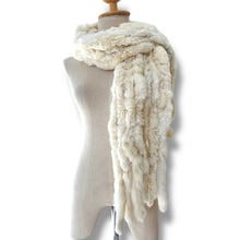 Load image into Gallery viewer, Vintage White Rabbit Fur Scarf

