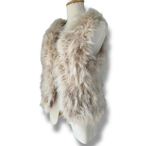 Vintage Ostrich Feather Vest – Cream