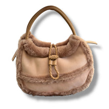 Load image into Gallery viewer, Vintage Suede &amp; Shearling Shoulder Bag
