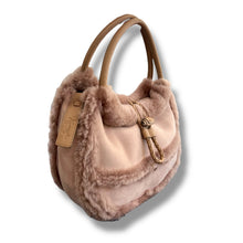 Load image into Gallery viewer, Vintage Suede &amp; Shearling Shoulder Bag
