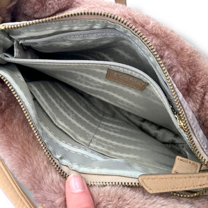 Vintage Suede & Shearling Shoulder Bag