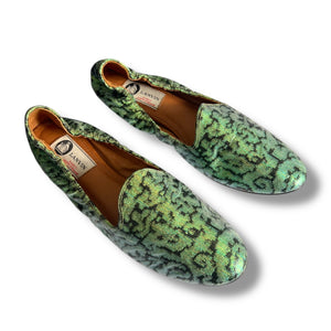 Vintage Lanvin Iridescent Jacquard Smoking Slippers – EU 39.5