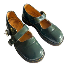 Load image into Gallery viewer, Vintage Dr. Martens Mary Janes in Forest Green Patent (Made in England)

