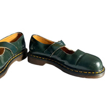 Load image into Gallery viewer, Vintage Dr. Martens Mary Janes in Forest Green Patent (Made in England)
