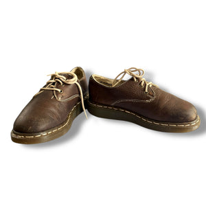 Vintage Dr. Martens “Made in England” Brown Pebbled Leather Shoes