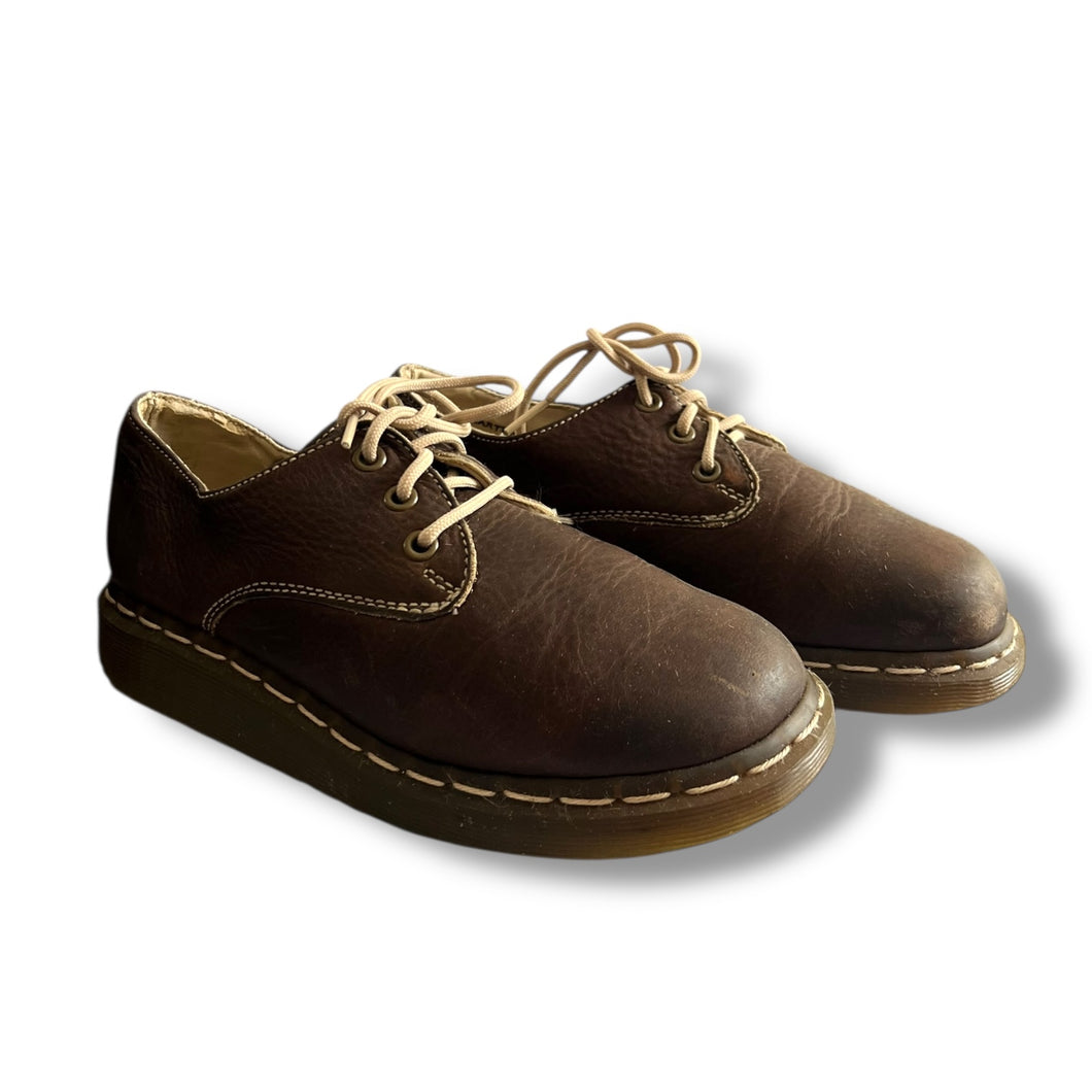 Vintage Dr. Martens “Made in England” Brown Pebbled Leather Shoes