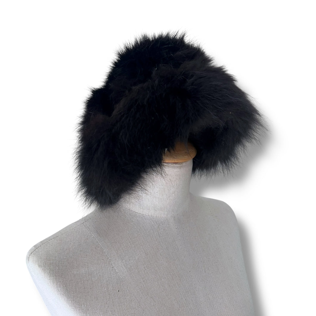 Vintage Bigel Bruxelles Black Fur Hat