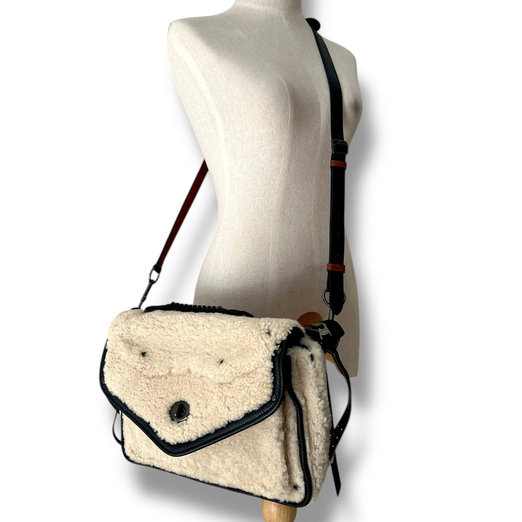 Rare Coach Bandit Messenger – Shearling & Leather Edition