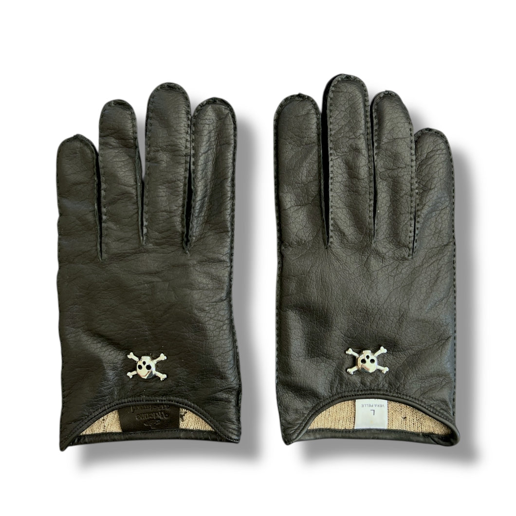Vivienne Westwood Leather Skull Gloves – Size L