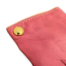 Load image into Gallery viewer, Vintage Coach Lipstick Pink Leather Gloves with Gold Button Detail
