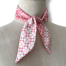 Load image into Gallery viewer, Coach Pink Signature Silk Twilly Scarf
