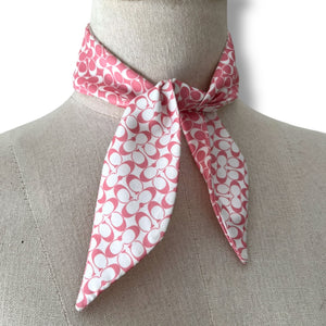 Coach Pink Signature Silk Twilly Scarf
