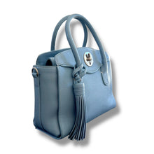 Load image into Gallery viewer, Madame Hiroko Powder Blue Leather Tote
