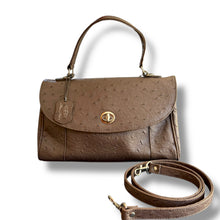 Load image into Gallery viewer, Vintage Ostrich Skin Top-Handle Bag
