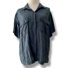 Load image into Gallery viewer, Late ‘90s Silk Button-Up in Washed Charcoal
