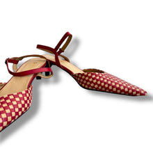 Load image into Gallery viewer, San Marina Red Woven Slingback Heels – EU39/UK6
